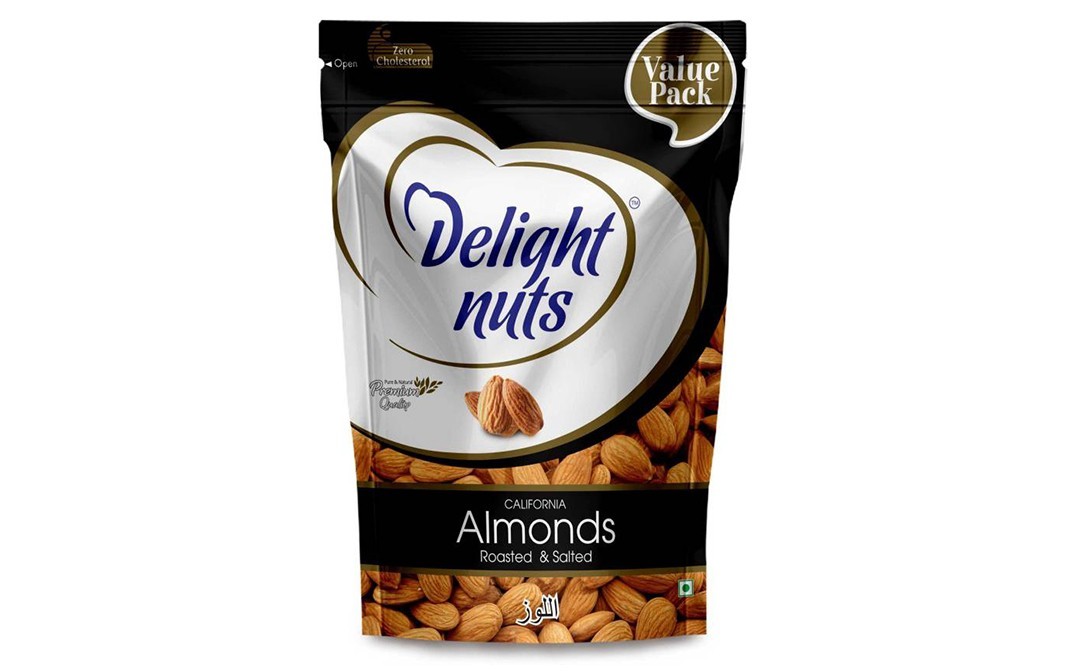 Delight Nuts California Almonds Roasted & Salted   Pack  750 grams